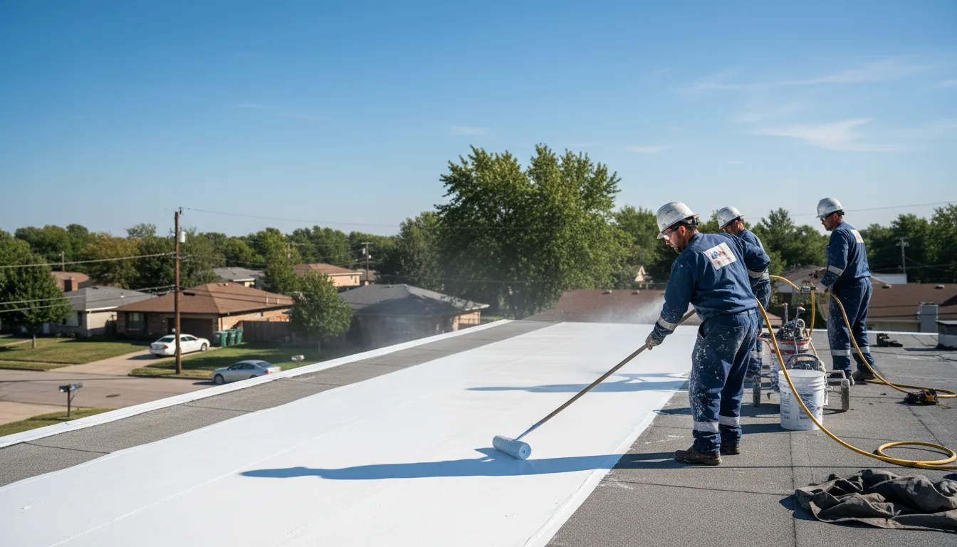 Commercial roof coating in Azle, TX near me